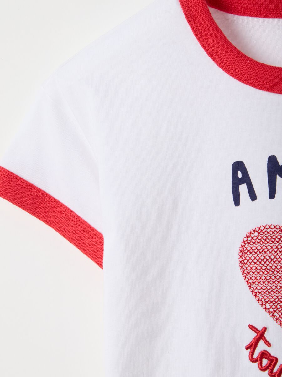 Girls' multicolour pure cotton T-shirt, regular fit with print_3