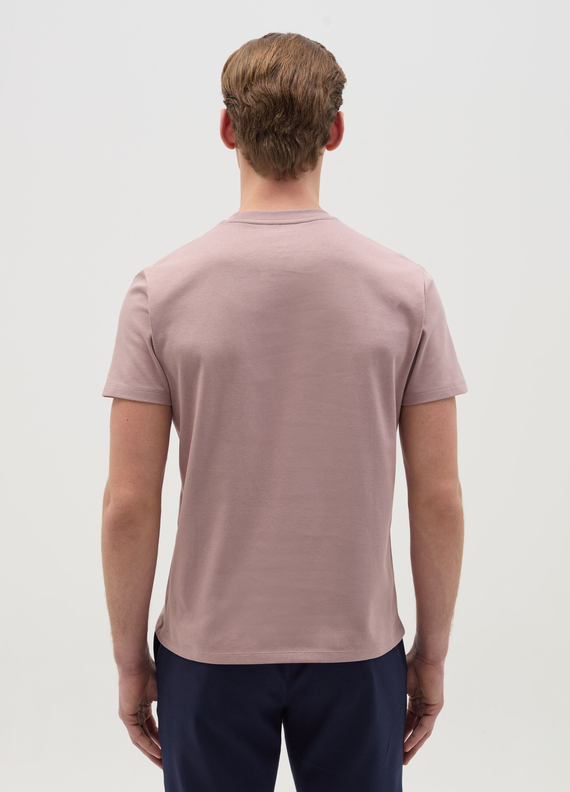 T-shirt with technical fabric