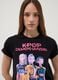 T-shirt in puro cotone nero regular fit con stampa K-Pop Demon Hunters_2