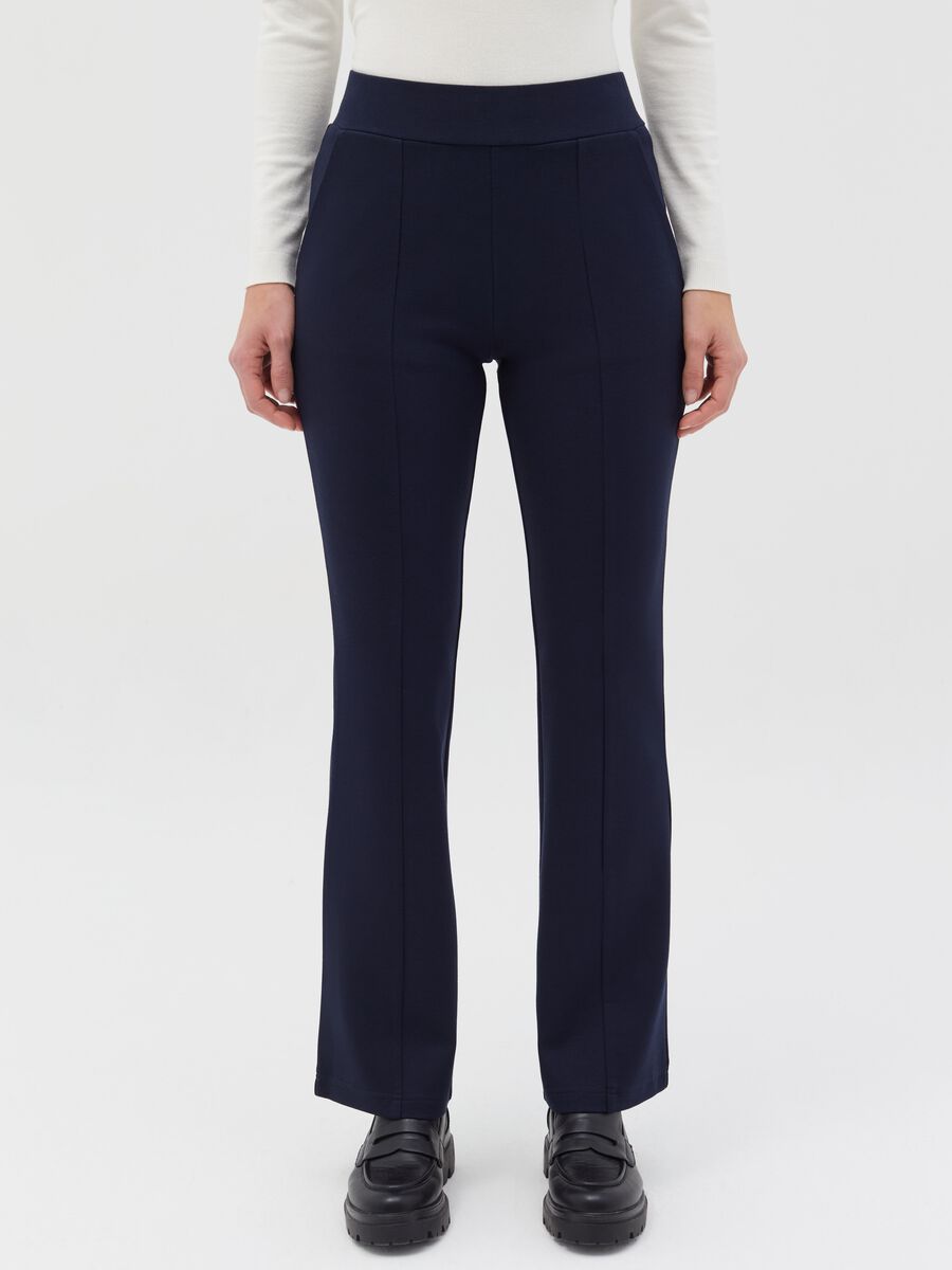 Milano-stitch leggings with raised seams_1