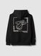 Black cotton-blend hoodie with Miami Heat print_2
