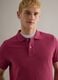 Short-sleeved pure cotton pink polo shirt regular fit_2