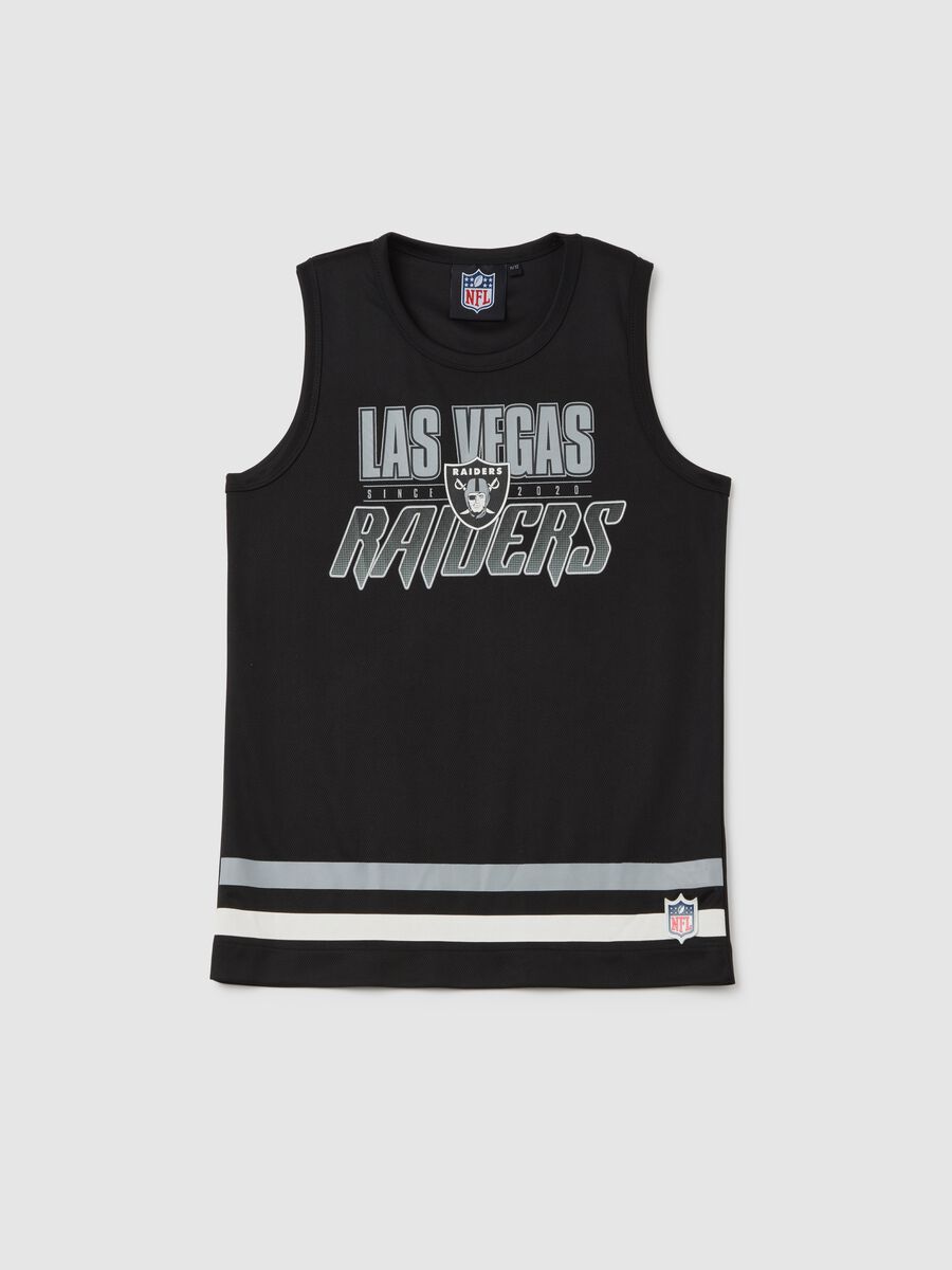 Kids' Black Regular Fit Vest with Las Vegas Raiders Logo_3