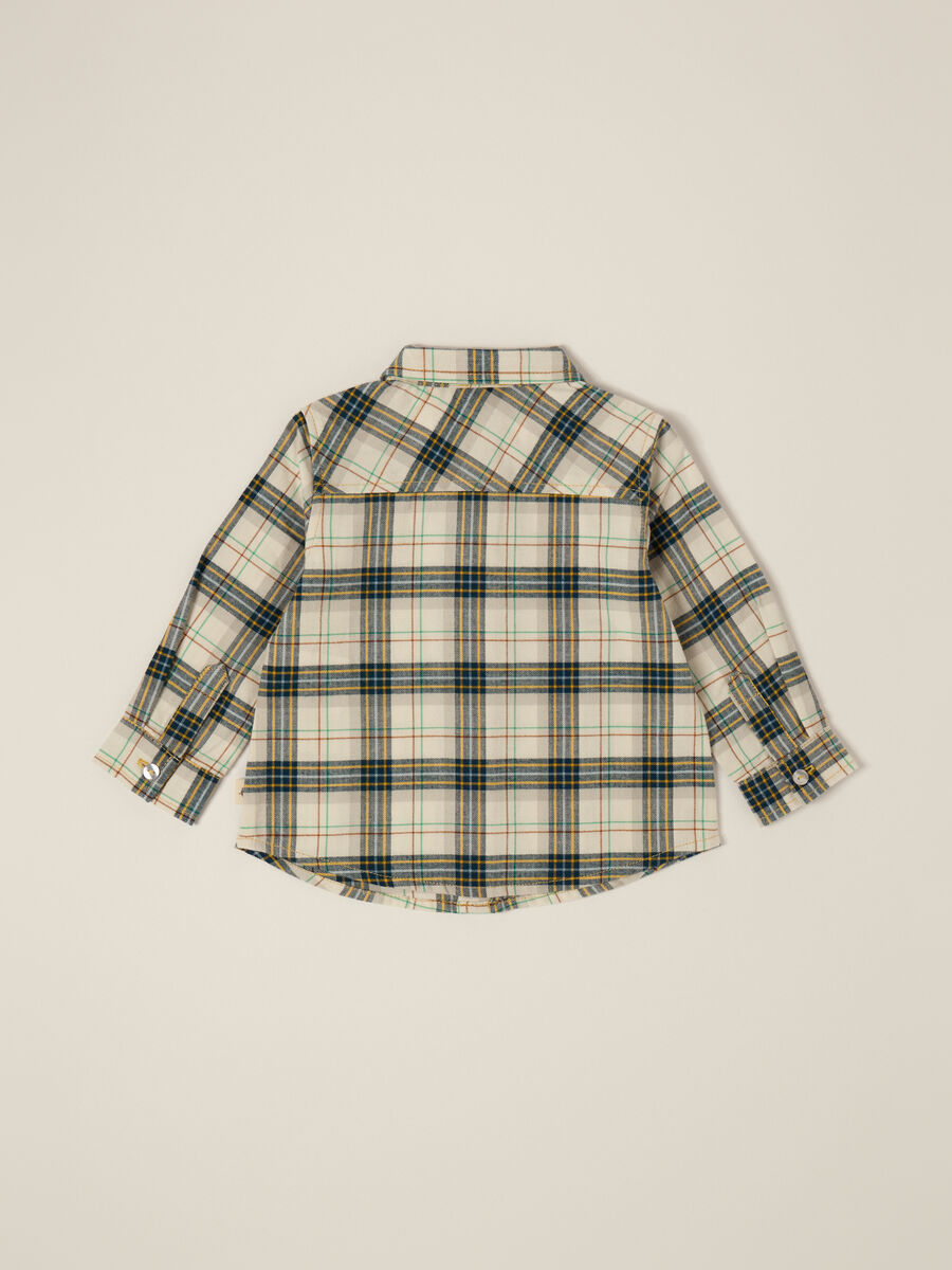 Multicoloured checkered cotton shirt_1