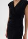 Deep V Black Long Dress Slim Fit_4