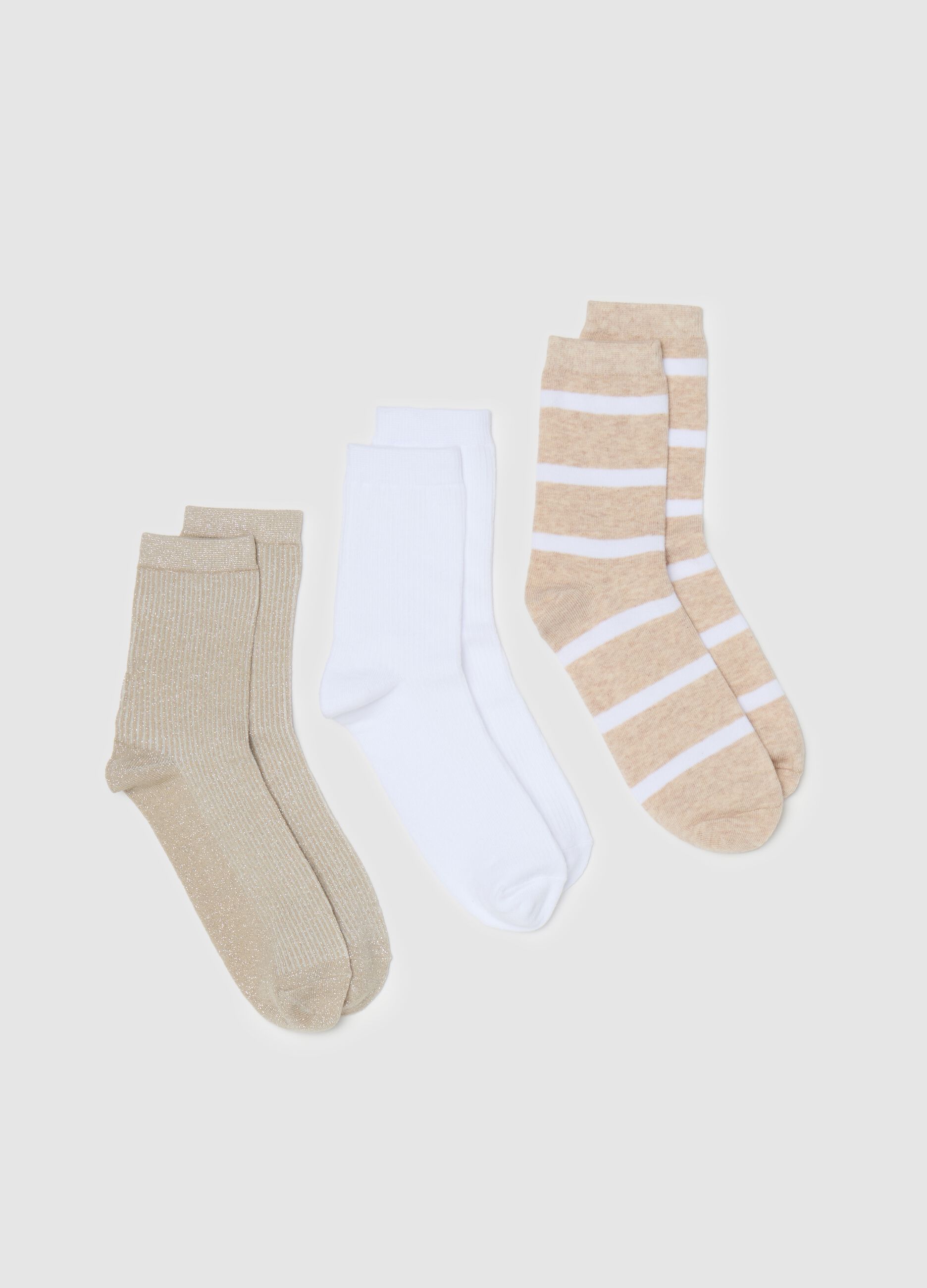 Three-pair pack short stretch socks