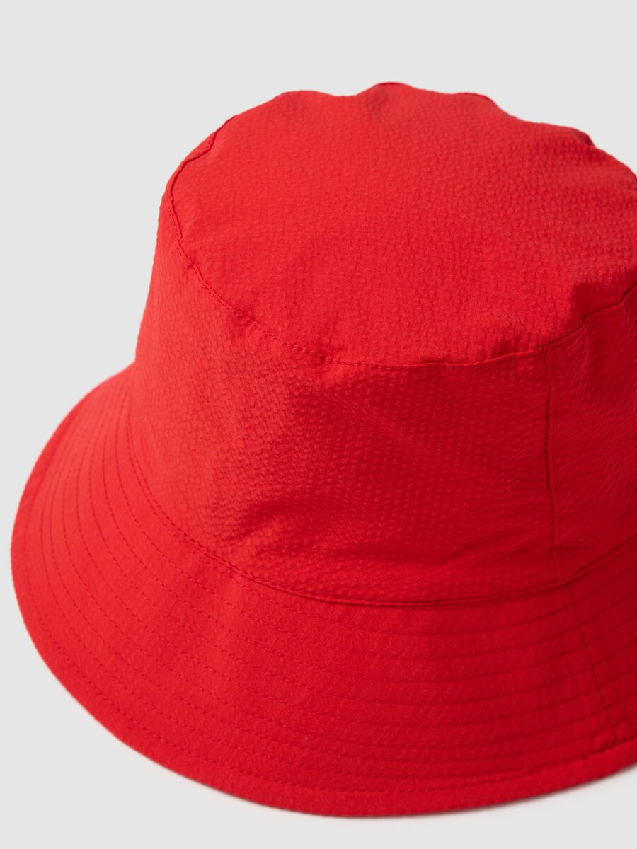 Women's red bucket hat_1