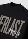Black cotton-blend sweatshirt with front print, regular fit_1