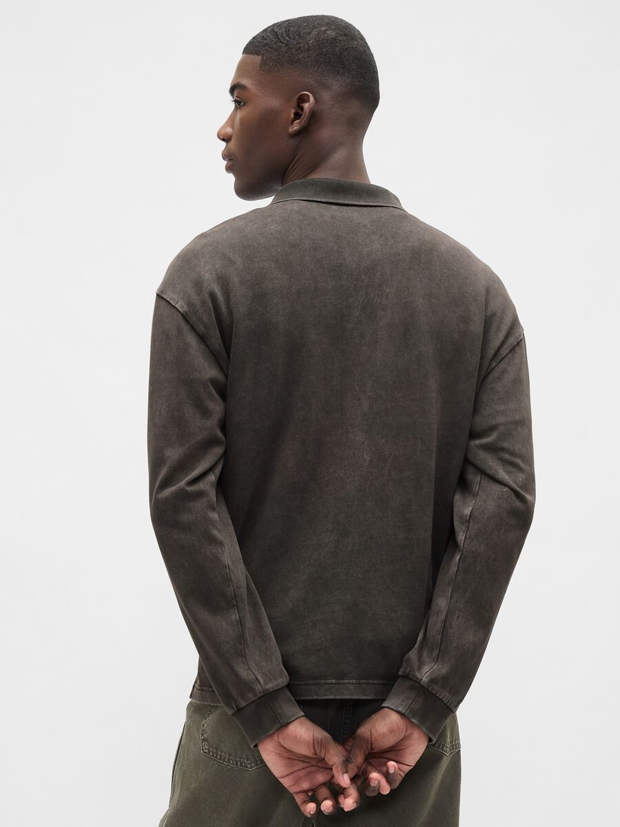 Polo a maniche lunghe in cotone_1