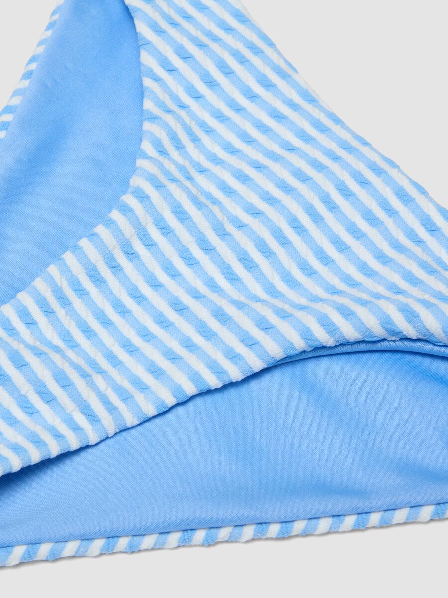 Blue striped bikini for girls_3