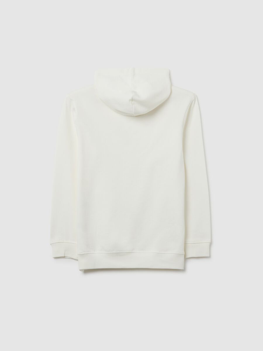 Boy's white pure cotton sweatshirt regular fit_4