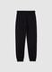 Boys' black pure cotton regular fit jogger trousers_1