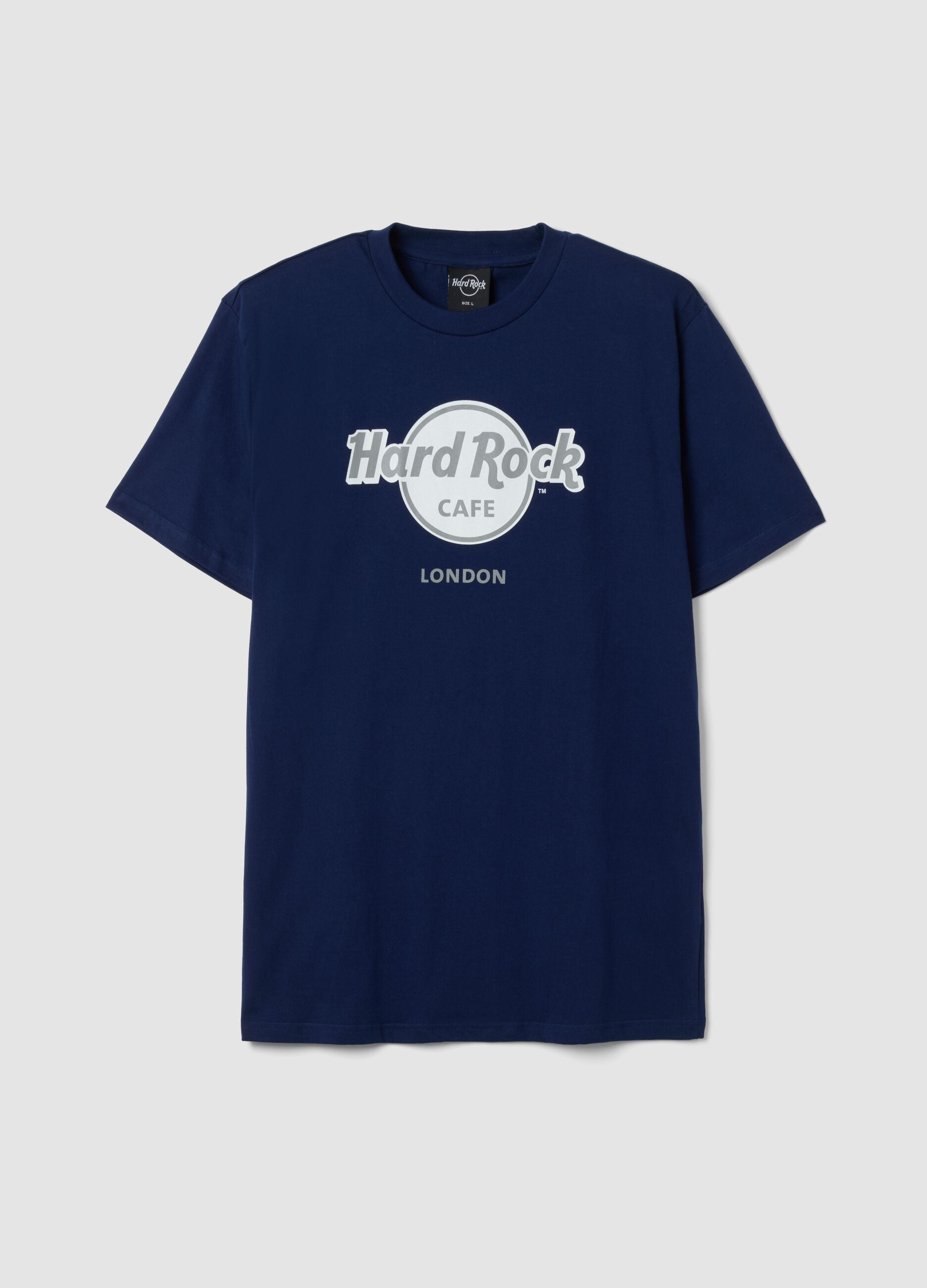 Blue pure cotton T-shirt with Hard Rock Cafe print