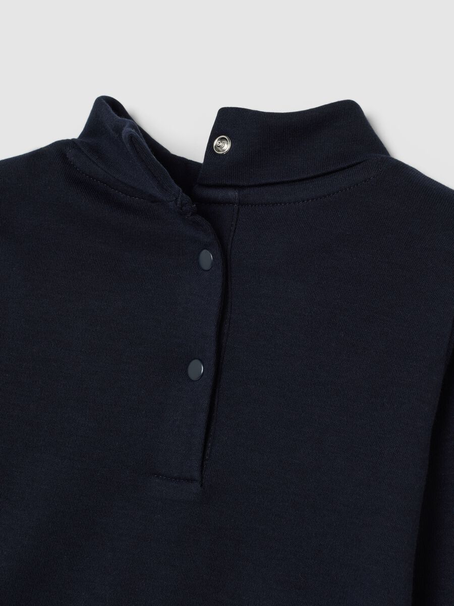 Blue Long Sleeve Cotton Girl's T-Shirt Regular Fit_3