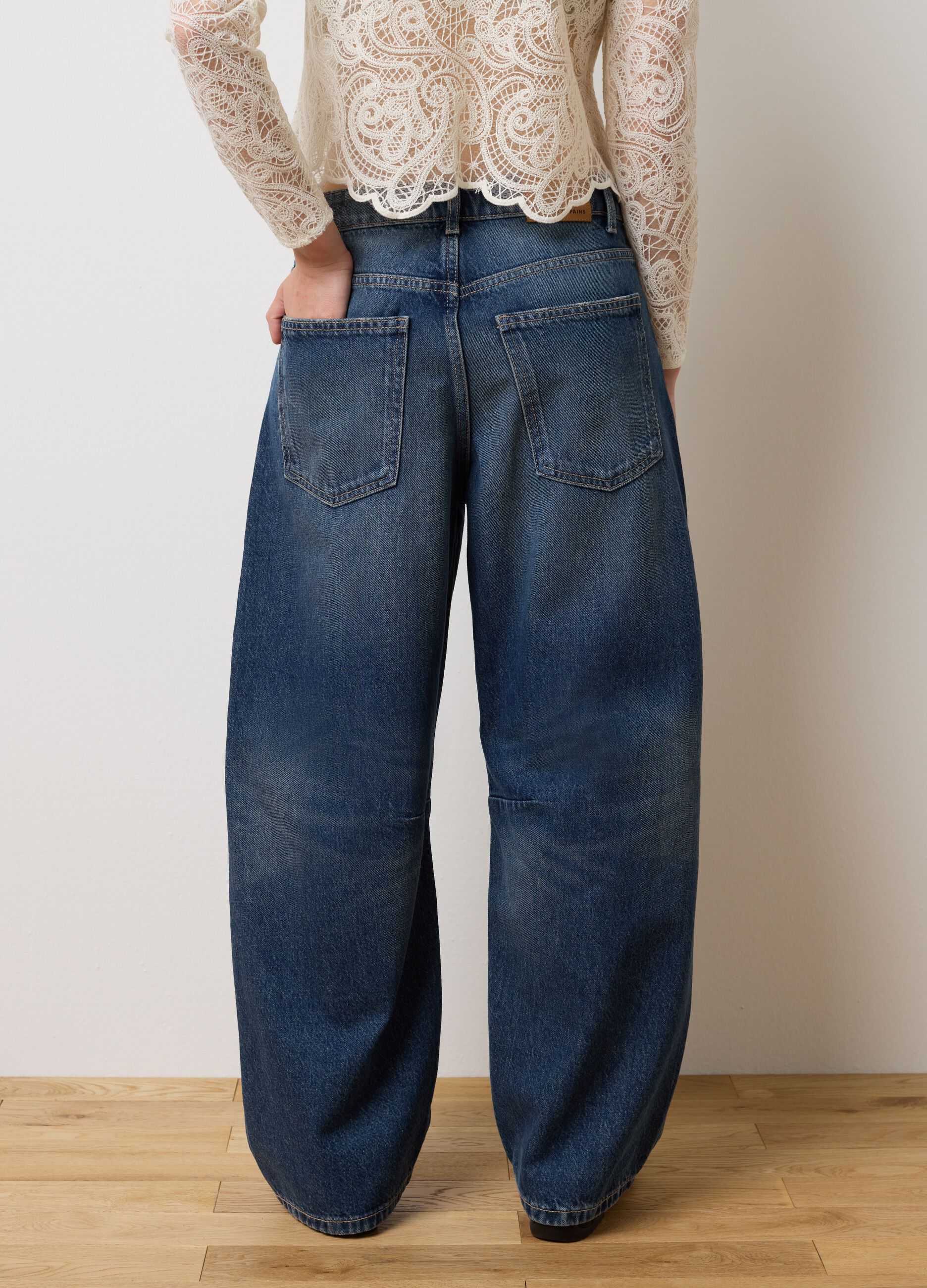 Balloon Blue Cotton Jeans