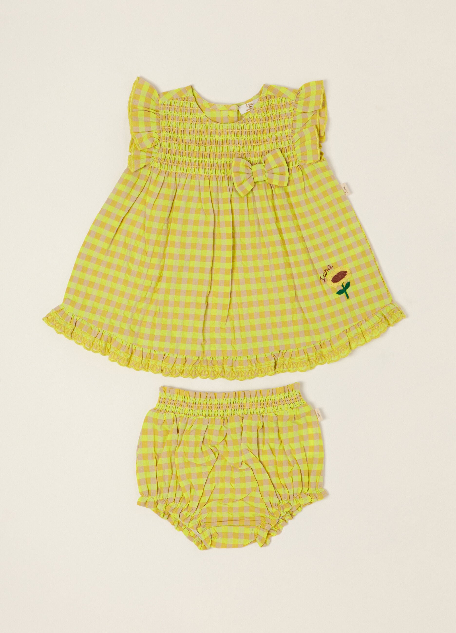IANA striped cotton-blend dress