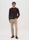 Brown crew neck sweater regular fit_0