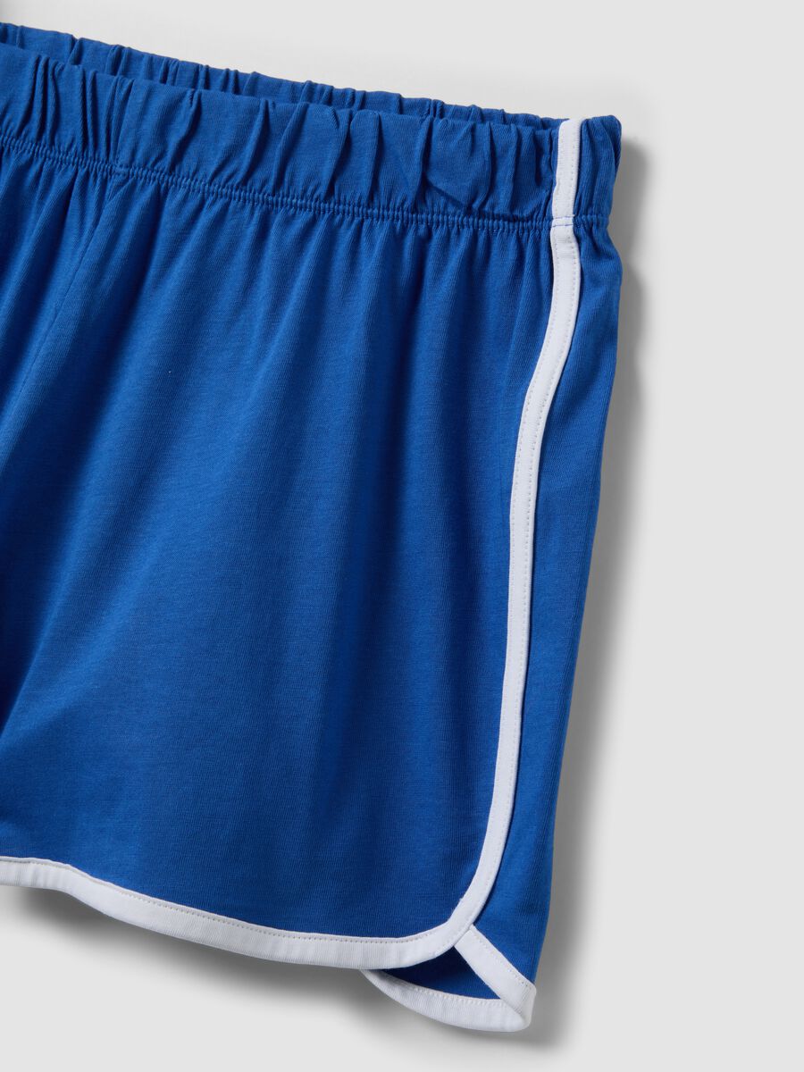 Multicolour pure cotton short pyjamas, regular fit with embroidery_5