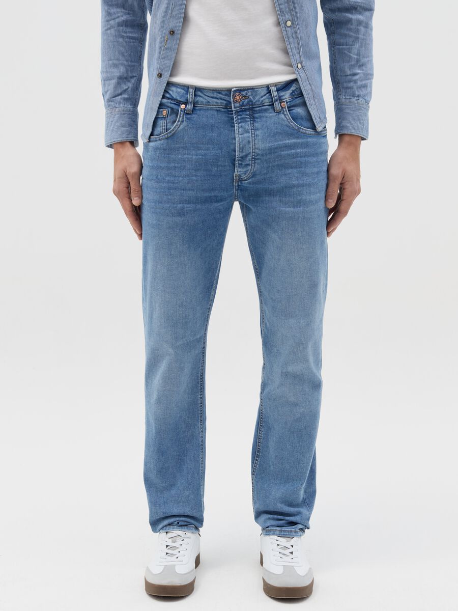 Slim-fit jeans with fading_1