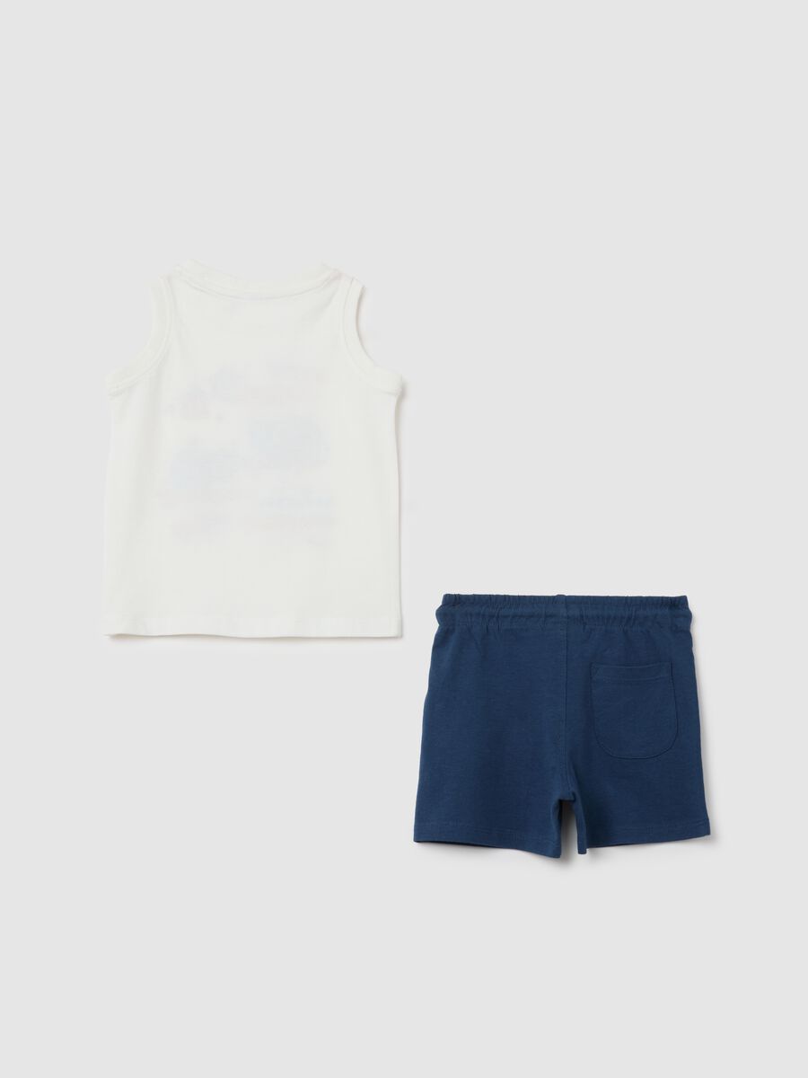 White pure cotton summer outfit for newborn girls_1