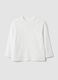 White kids&rsquo; pure cotton oversized-fit T-shirt with chest pocket_0