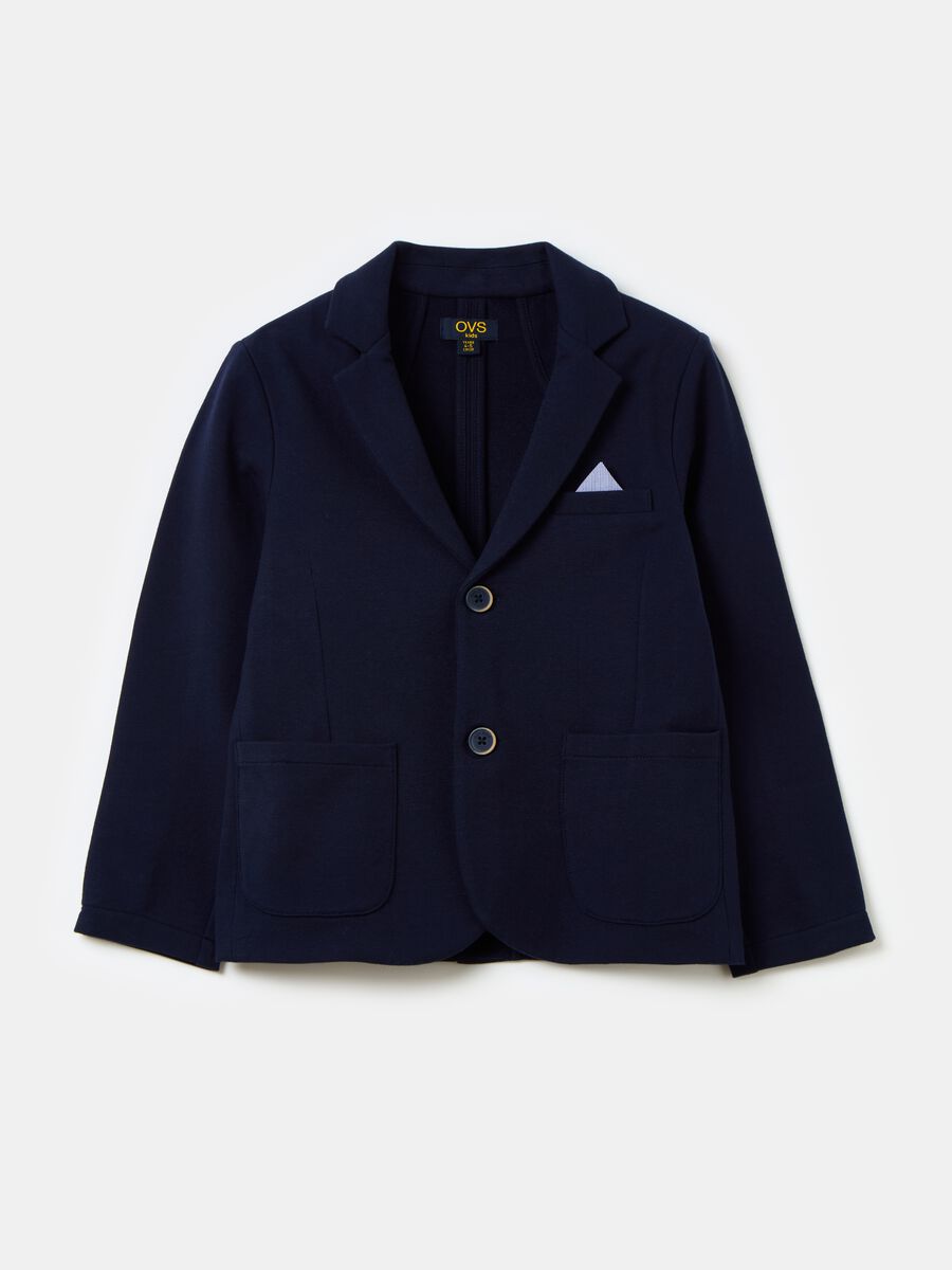Single-breasted jacket in fleece_0