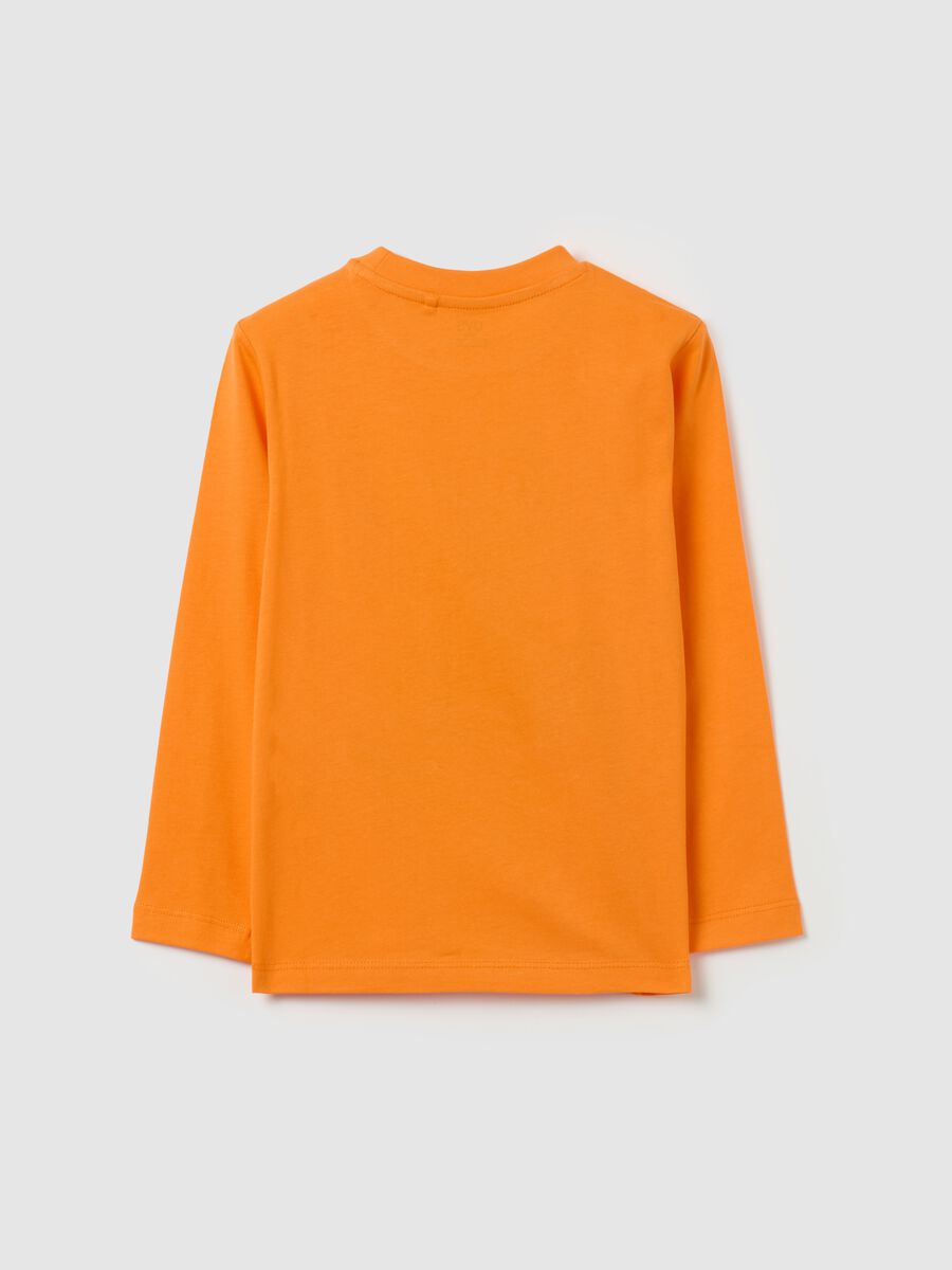 T-shirt maniche lunghe in cotone con stampa_1