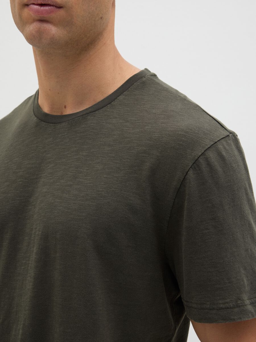 Men's green pure cotton t-shirt regular fit_2