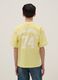 Boys' yellow pure cotton relaxed fit t-shirt with number_1