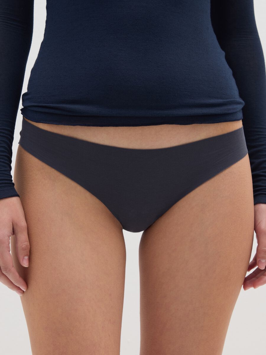 Slip blu notte in tessuto elasticizzato_1