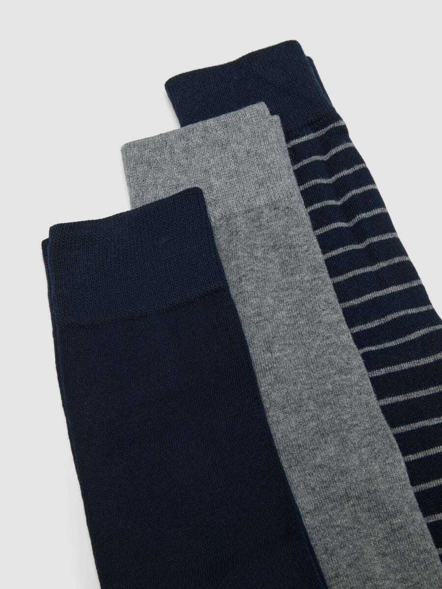 Five-pack of multicoloured long socks in stretch organic cotton_1