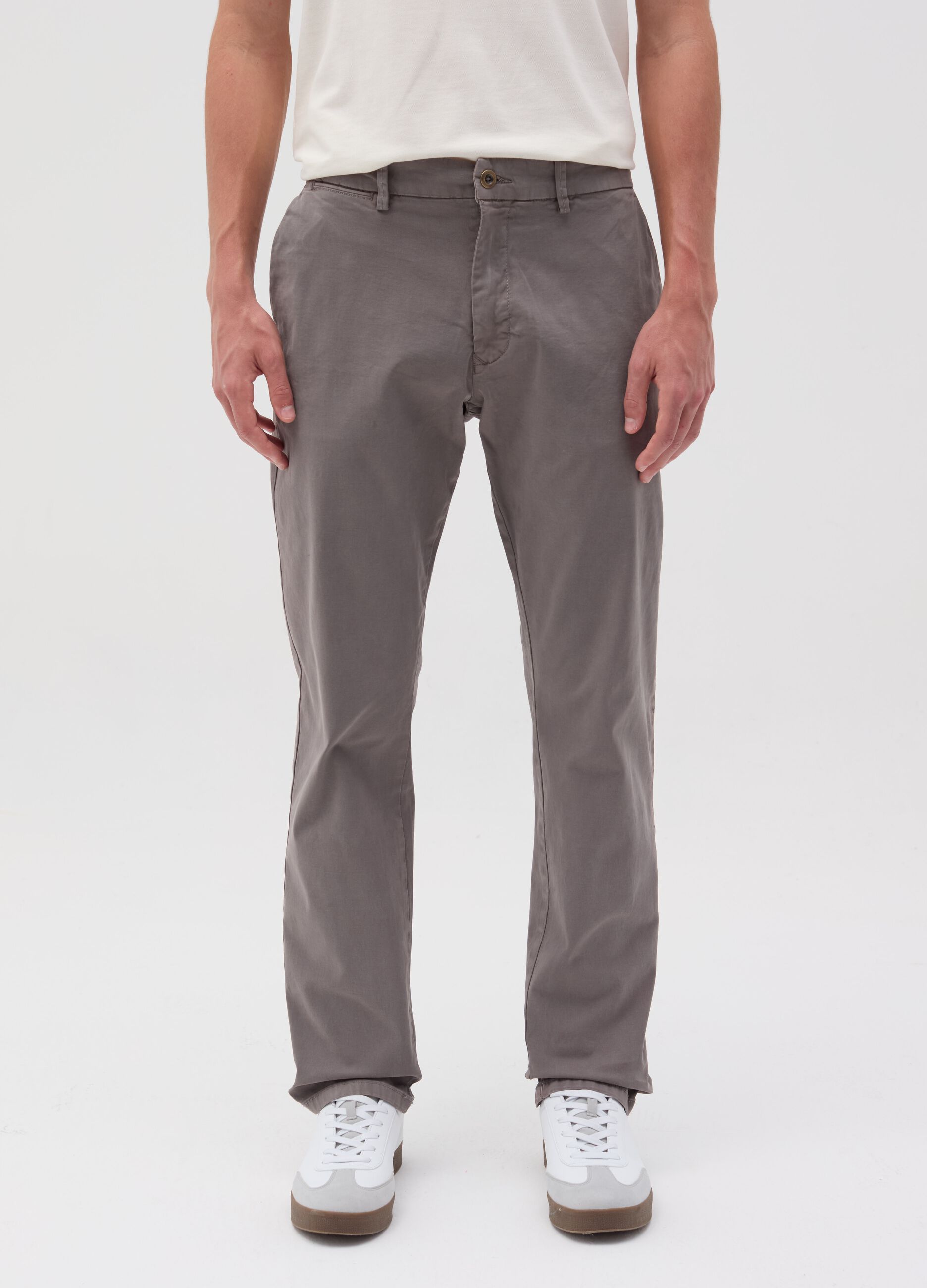 Pantalone chino slim fit in cotone stretch