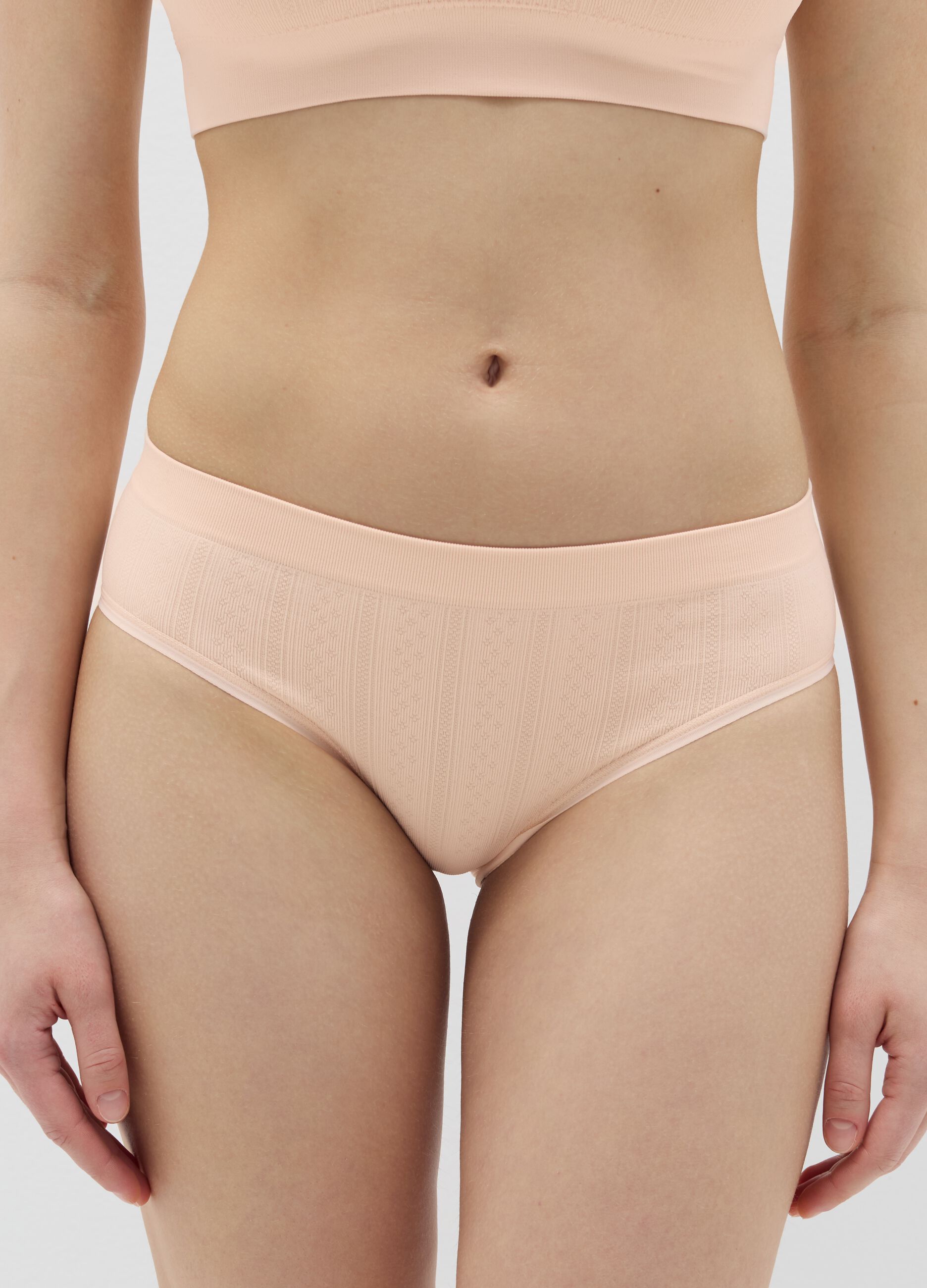 Pointelle briefs in microfibre