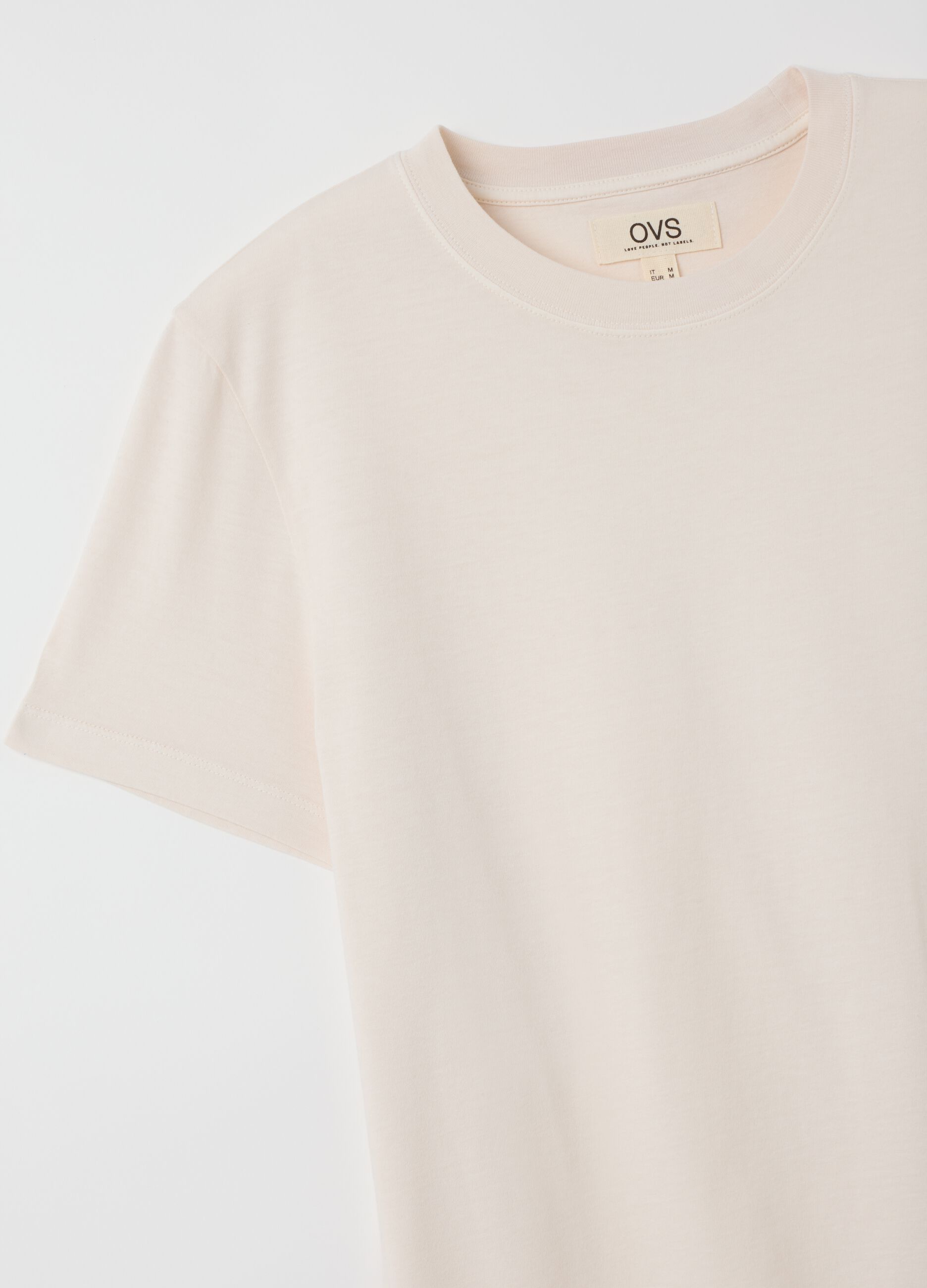 White pure cotton regular fit T-shirt