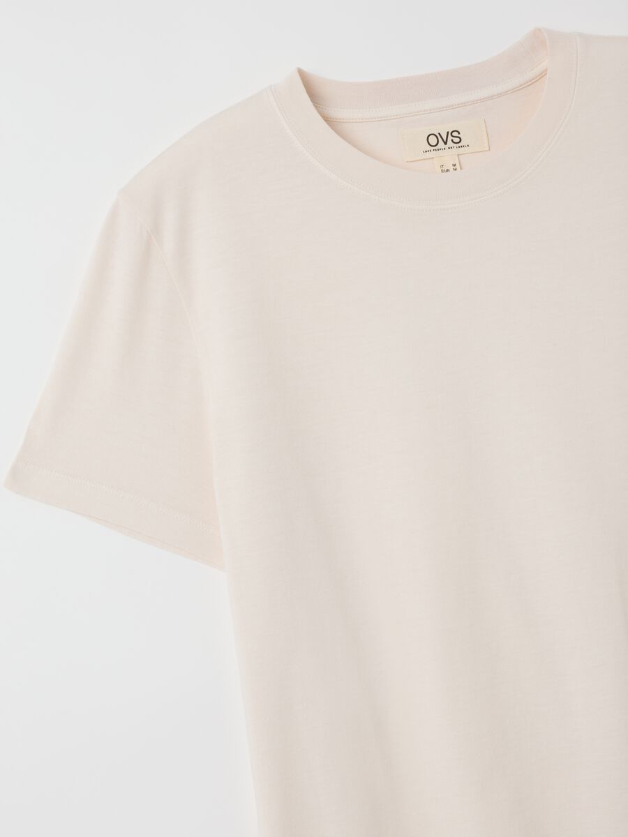 White pure cotton regular fit T-shirt_5