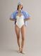 White one-piece swimsuit in stretch fabric with removable straps_0