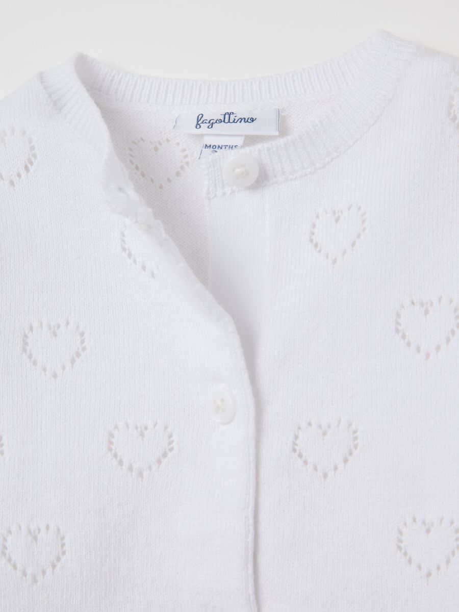 White cardigan with openwork hearts motif_2