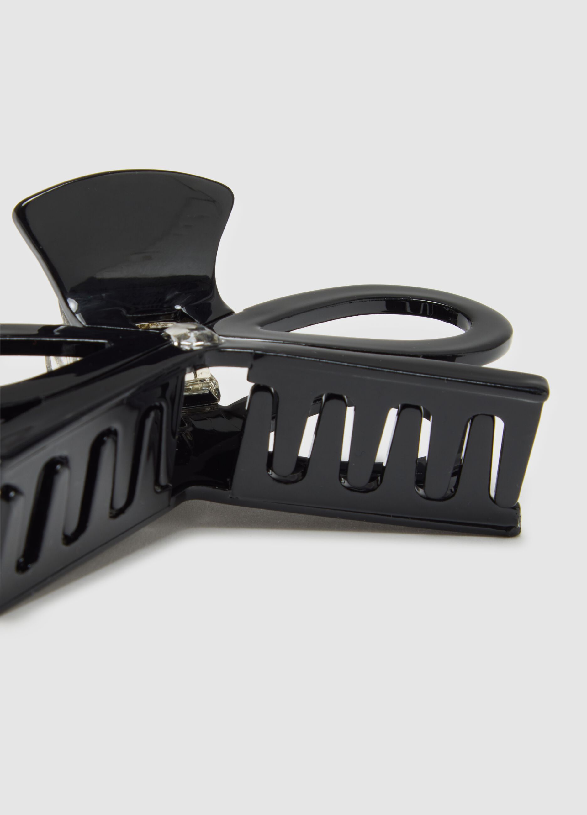 Women's Hair Clip in Glossy Black Steel