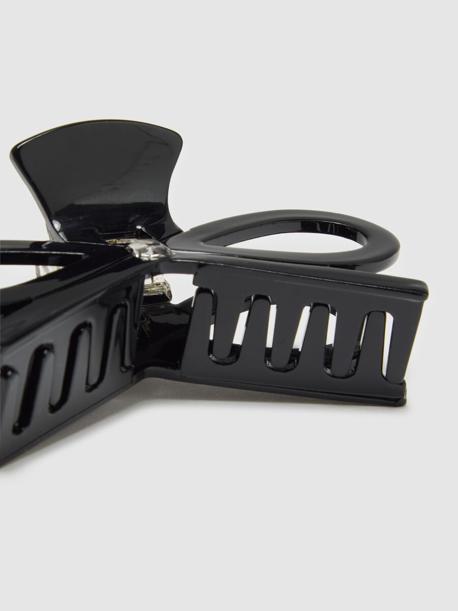Women's Hair Clip in Glossy Black Steel_2