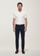 Blue slim-fit stretch cotton twill trousers_0
