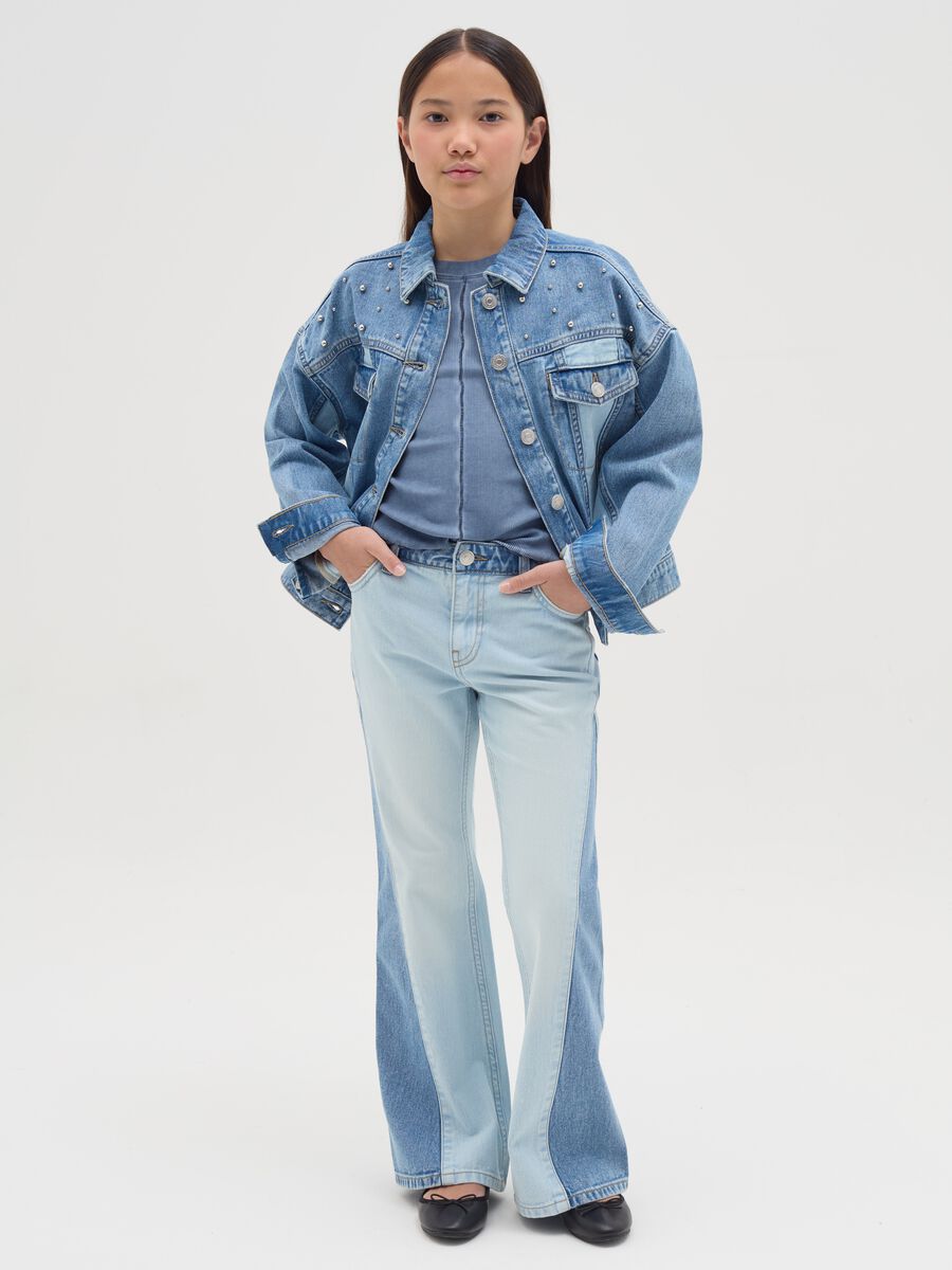 Flare-fit jeans with contrasting details_1