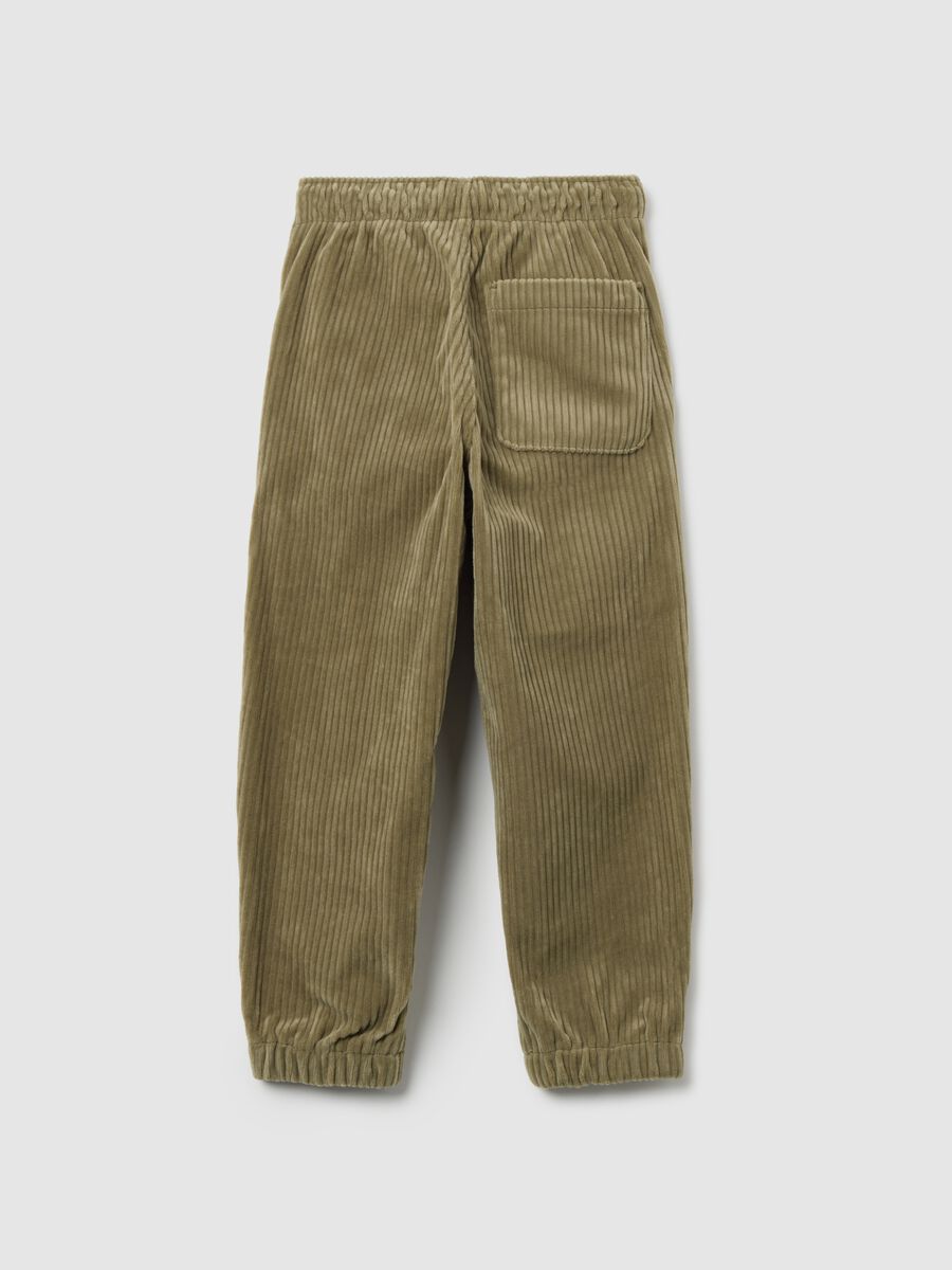 Children's Green Velvet Trousers Regular Fit_1