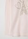 Girls' Pink Pure Cotton T-shirt with Glitter_3