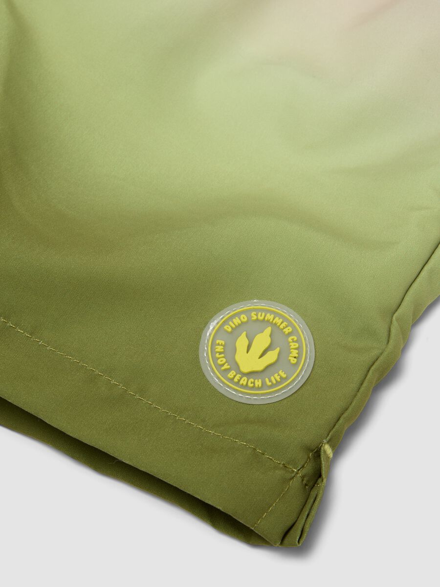 Green boys&rsquo; swim shorts with d&eacute;grad&eacute; fade_3