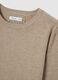 Beige Round Neck Long Sleeve Sweater_5