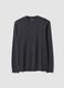 Grey cotton and cashmere blend crew-neck jumper_0