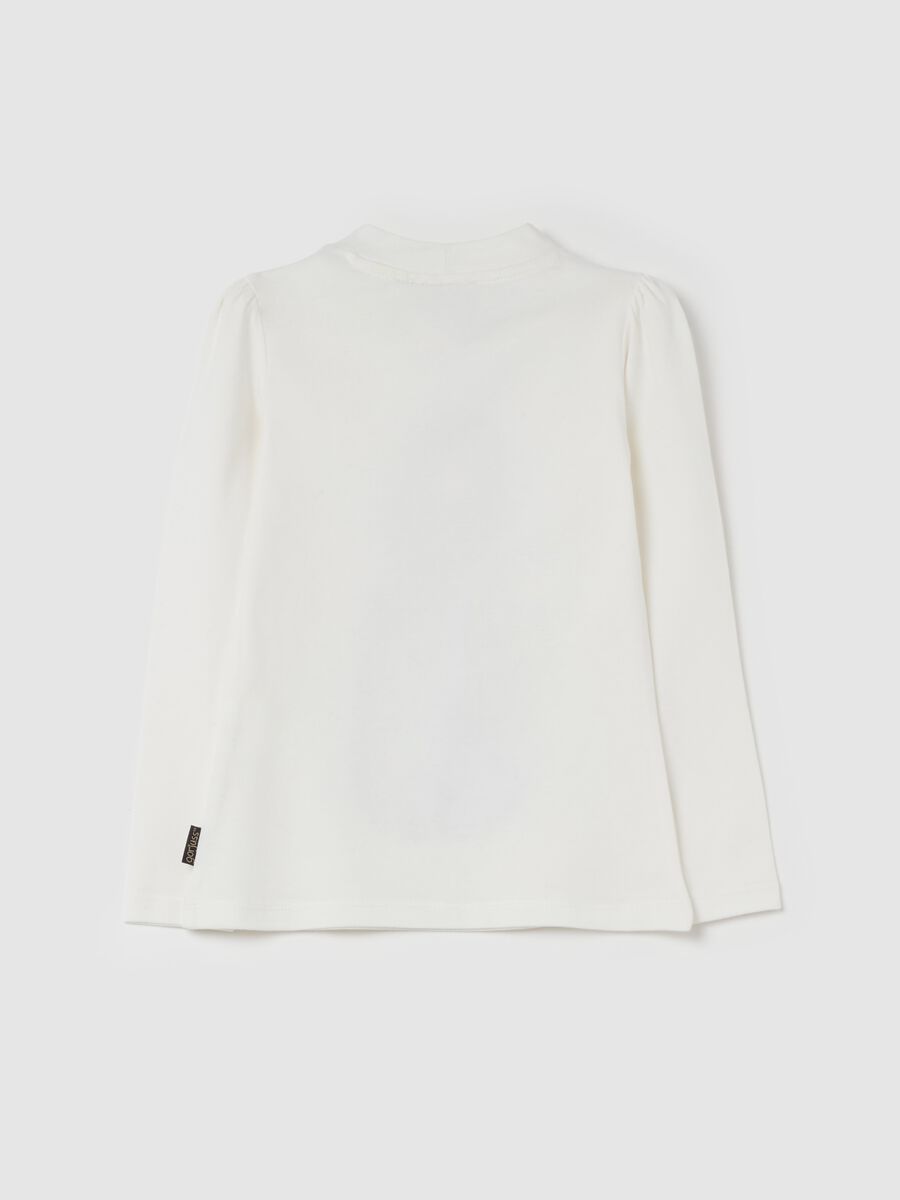 T-shirt with mock neck and Gorjuss print_1