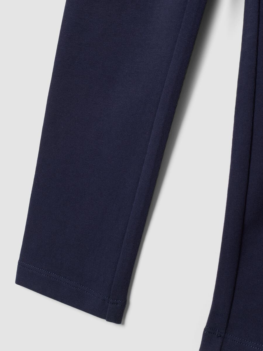 Leggings blu in cotone elasticizzato skinny fit_3