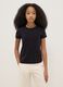 Girls' black cotton blend T-shirt regular fit_0