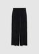 Black Velour Wide Leg Trousers_5